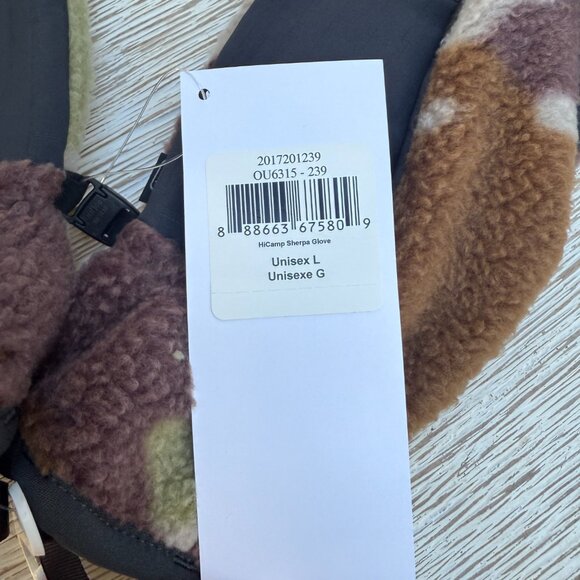 MOUNTAIN HARDWEAR HICAMP SHERPA GLOVES UNISEX LARGE WINTER WARM Camouflage NEW - Picture 5 of 8